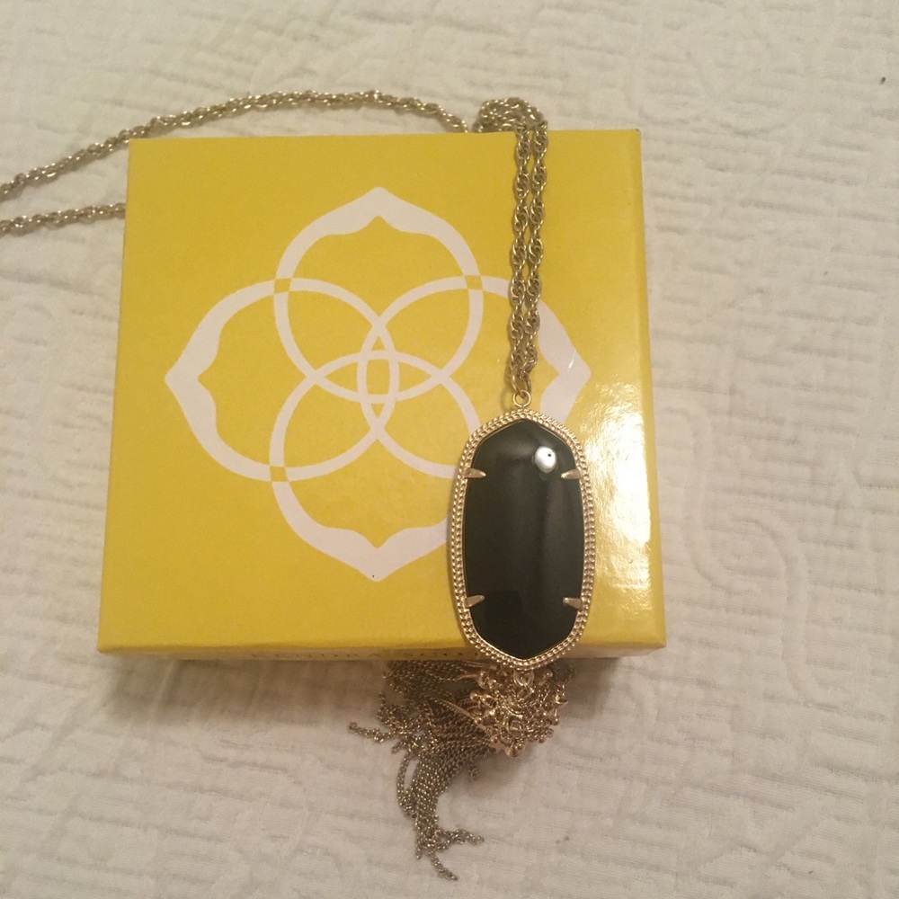 Kendra Scott Black Pendant Necklace